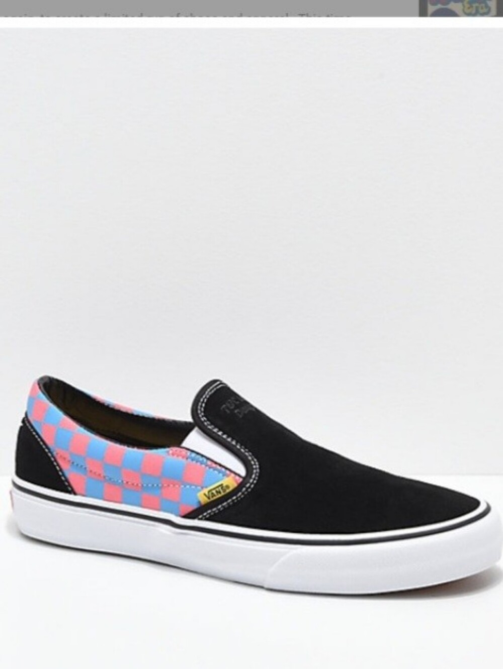 Vans x T&C Surf Designs Capsule Collection Pink Blue Checkerboard Mens 7